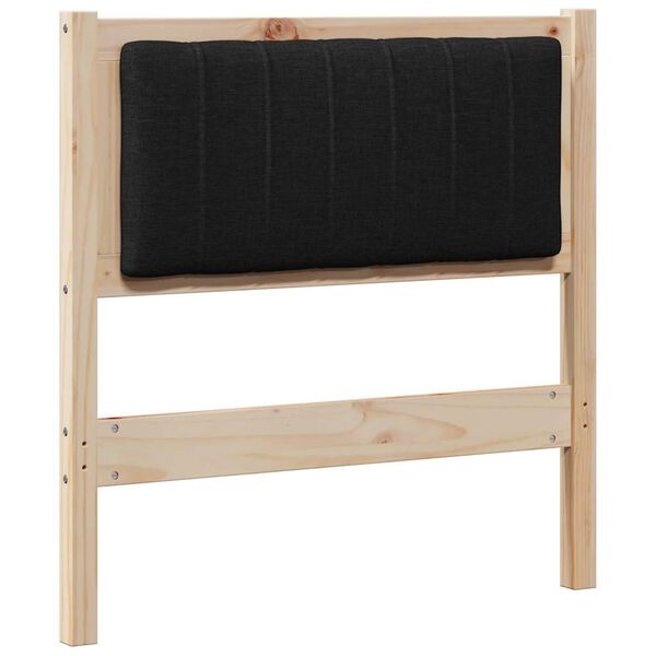 vidaXL Gepolstertes Kopfteil Braun 80 cm Massives Kiefernholz