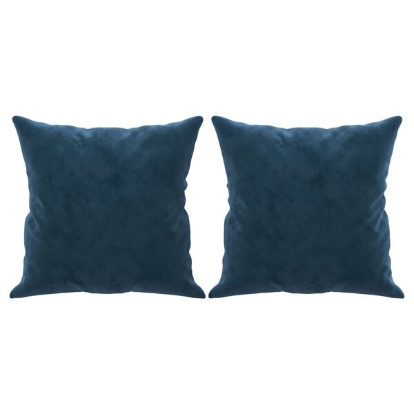 vidaXL Zierkissen 2 Stk. Blau 40x40 cm Samt