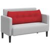 vidaXL R&uuml;cken Kissen Rot 140 x 24 x 50 cm Stoff
