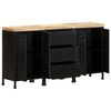 vidaXL Sideboard mit 3 Schubladen und 4 T&uuml;ren Raues Mangoholz