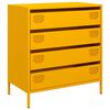 vidaXL Sideboard Senfgelb 68x39x73,5 cm Kaltgewalzter Stahl