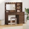 vidaXL Schminktisch mit Regal Braun 78,5 x 41 x 135 cm Holzwerkstoff