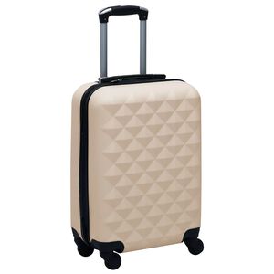 vidaXL Hartschalen-Trolley Golden ABS