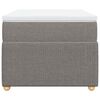 vidaXL Boxspringbett mit Matratze Taupe 80x200 cm Stoff