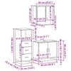 vidaXL 3-tlg. Badm&ouml;bel-Set R&auml;uchereiche Holzwerkstoff