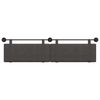 vidaXL H&auml;ngevorderseite Uni Schwarz 210 x 55 x 5 cm Antikes PU