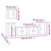vidaXL 5-tlg. TV-Schrank-Set Grau Sonoma Holzwerkstoff