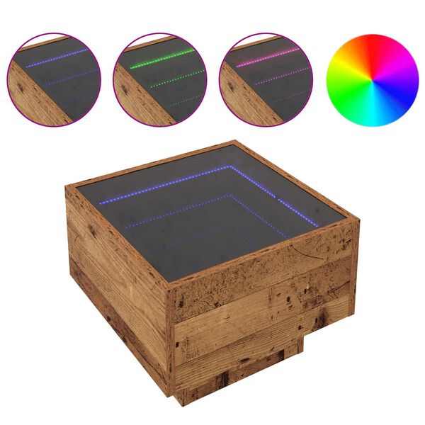 vidaXL Couchtisch Altholz 40 x 40 x 30 cm Holzwerkstoff