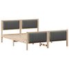 vidaXL Bettgestell Braun und Dunkelgrau 150 x 200 cm Massivholz Kiefer