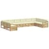 vidaXL Sofagarnituren 10 stk. Wei&szlig; und Creme Polyester