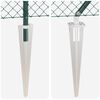 vidaXL Zaunpfosten Gr&uuml;n 10 x 1,6 m (40 x 40 mm Maschen) Stahl und PVC
