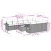 vidaXL 11-tlg. Garten-Sofagarnitur mit Kissen Beige Poly Rattan