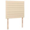 vidaXL Boxspringbett mit Matratze & LED Creme 120x190 cm Stoff