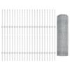 vidaXL Zaun mit Pfosten Silber 0,6 x 100 m Stahl