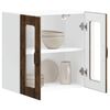 vidaXL K&uuml;chen-H&auml;ngeschrank mit Glast&uuml;r Lucca R&auml;uchereiche Holzwerkstoff