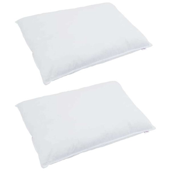 vidaXL Kopfkissen mit Kissen 2 pcs Wei&szlig; 60 x 70 cm Feder