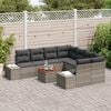 vidaXL Garten-Sofa-Set 9 pcs Grau
