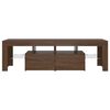 vidaXL TV-Schrank mit LED-Leuchten Braun Eichen-Optik 140x36,5x40 cm