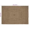vidaXL Bereichsteppiche Rechtwinklig Grau 160 x 230 cm Jute