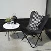 Lesli Living Butterfly-Sessel Buffalo 75x75x87 cm Schwarz