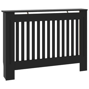 vidaXL Heizk&ouml;rperverkleidung Schwarz 112x19x81,5 cm MDF