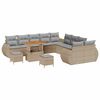 vidaXL Gartensofa-set 13 stk. Beige Poly-Rattan