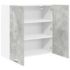 vidaXL H&auml;ngeschrank mit T&uuml;r Beton Grau 80 x 31 x 80 cm Holzwerkstoff