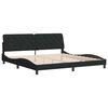 vidaXL Bettgestell ohne Matratze Schwarz 200x200 cm Samt
