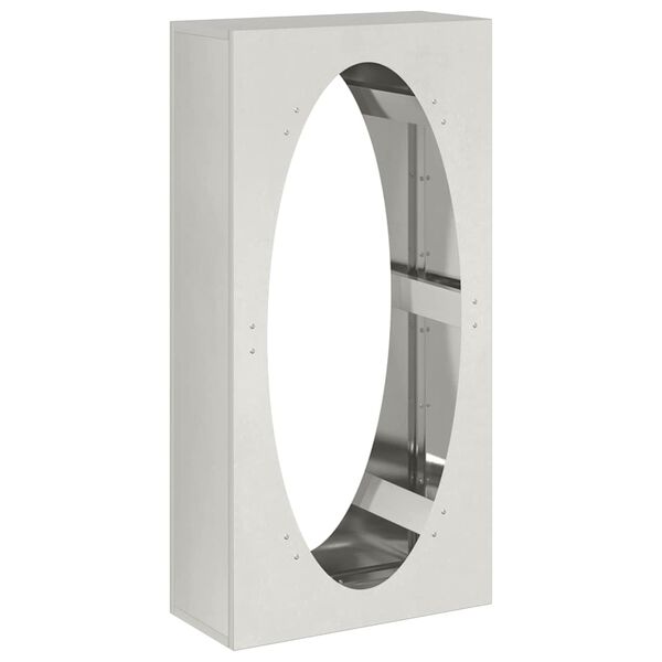 vidaXL Brennholzregal 50x23x100 cm Edelstahl