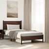 vidaXL Metallbett ohne Matratze Braun Eichen-Optik 107x203 cm