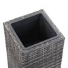 vidaXL Garten-Hochbeet 28×28×80 Poly Rattan Grau