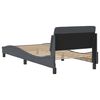 vidaXL Bettgestell "Dover" Dunkelgrau 90x200 cm Samt