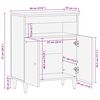 vidaXL Sideboard 60x33x75 cm Massivholz Mango