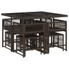 vidaXL 9-tlg. Garten-Essgruppe mit Kissen Braun Poly Rattan