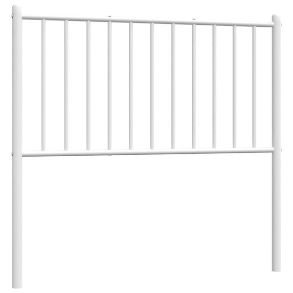 vidaXL Ersatz-Kopfteil Metall Wei&szlig; 90 cm