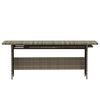 vidaXL 7-tlg. Garten-Lounge-Set mit Kissen Poly Rattan Grau