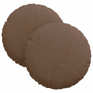 vidaXL Sitzkissen 2 pcs Braun &Oslash;30 x 13 cm Stoff