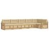 vidaXL Outdoor-Sofagarnitur 6 Stk. Wei&szlig; und Beige Polyester