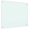 vidaXL K&uuml;chenr&uuml;ckwand Milchwei&szlig; 70x60 cm Hartglas