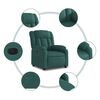 vidaXL Relaxsessel Elektrisch Dunkelgr&uuml;n Stoff