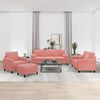 vidaXL 4-tlg. Sofagarnitur mit Kissen Rosa Samt