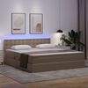 vidaXL Bett mit Stauraum und LED Cappuccino 180 x 200 cm Kunstleder
