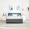 vidaXL Boxspringbett mit Matratze Dunkelgrau 200 x 140 cm Polyester