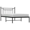 vidaXL Bettgestell mit Kopfteil Metall Schwarz 100x200 cm