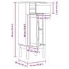 vidaXL Badezimmerschrank mit Regal FLORO Wachsbraun 35 x 30 x 90 cm