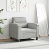 vidaXL Sessel Hellgrau 60 cm Mikrofasergewebe