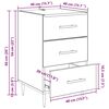 vidaXL Nachttisch Schwarz Eichen-Optik 40 x 40 x 66 cm Holzwerkstoff