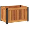 vidaXL Pflanzkübel 45x30x27,5 cm Massivholz Akazie und Stahl