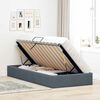 vidaXL Aufbewahrungsbett mit Matratze Dunkelgrau 90 x 190 cm Samt