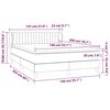 vidaXL Boxspringbett mit Matratze Schwarz 140x200 cm Samt